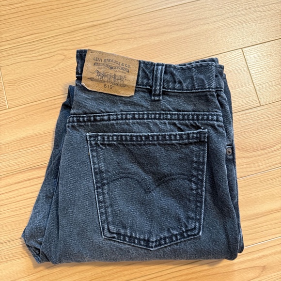 Levi's Men's Black Jeans 619 w33 l32 - Picture 3 of 4